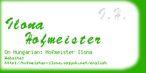 ilona hofmeister business card